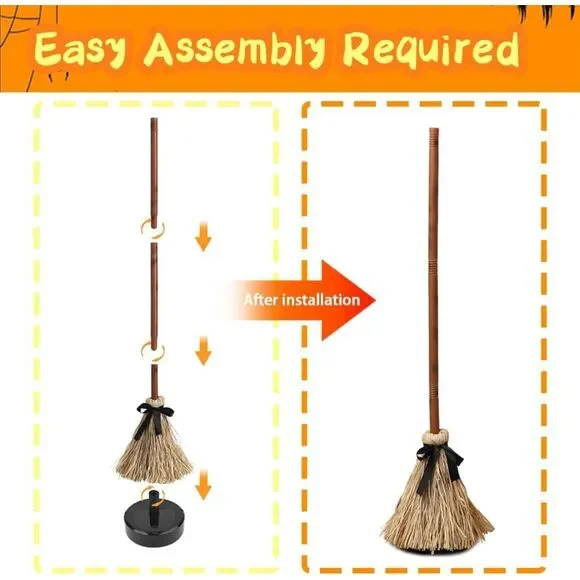 SPOOK-TACULAR Animated Floating Witch’s Broom! - Picture 3 of 6